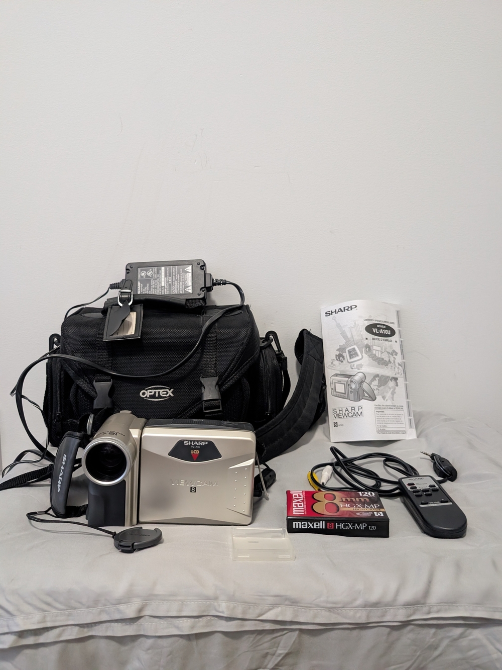 Sharp VL-A10 Silver Camcorder with Case, Remote & Accessories - Silver